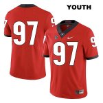 Youth Georgia Bulldogs NCAA #97 Brooks Buce Nike Stitched Red Legend Authentic No Name College Football Jersey JBK1754BA